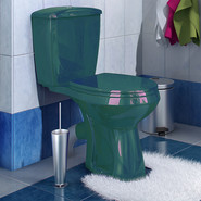 Унитаз-компакт Оскольская керамика Элисса Стандарт зеленый с полипропиленовой крышкой 43325130202 фото 