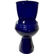 Унитаз-компакт Оскольская керамика Элисса Стандарт синий с полипропиленовой крышкой 43355130202, Цвет производителя: синий фото 3