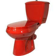 Унитаз-компакт Оскольская керамика Элисса Стандарт красный с полипропиленовой крышкой 43360130202, Цвет производителя: красный фото 2