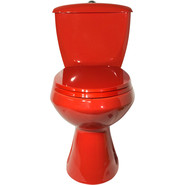 Унитаз-компакт Оскольская керамика Элисса Стандарт красный с полипропиленовой крышкой 43360130202, Цвет производителя: красный фото 3