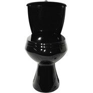 Унитаз-компакт Оскольская керамика Элисса Стандарт черный с полипропиленовой крышкой 43374130202, Цвет производителя: чёрный фото 3