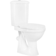 Унитаз-компакт Оскольская керамика Суперкомпакт Стандарт (косой выпуск) с полипропиленовой крышкой 44901130022, Цвет производителя: белый фото 2