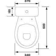Унитаз-компакт Оскольская керамика Суперкомпакт Стандарт (косой выпуск) с полипропиленовой крышкой 44901130022, Цвет производителя: белый фото 6