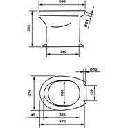 Унитаз приставной Оскольская керамика Дачный Стандарт с полипропиленовой крышкой 46901100002 фото 6