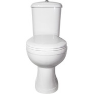 Унитаз-компакт Оскольская керамика Дора Стандарт горизонтальный выпуск с полипропиленовой крышкой 47301130402, Цвет производителя: белый фото 3