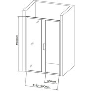 Душевая дверь Aquanet SD-1200A 120 см 209406, хром/прозрачное фото 2