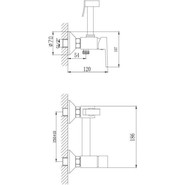 Набор для гигиенического душа Haiba HB5513-4, бронза фото 2
