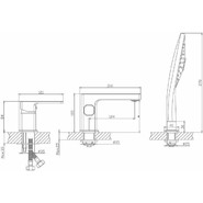 Смеситель для ванны Haiba HB80615-7, чёрный матовый фото 2