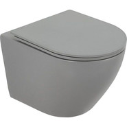 Унитаз подвесной безободковый BelBagno Colorato BB062CHR-GR, серый матовый, Цвет производителя: серый матовый фото 