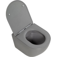 Унитаз подвесной безободковый BelBagno Colorato BB062CHR-GR, серый матовый, Цвет производителя: серый матовый фото 2