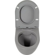Унитаз подвесной безободковый BelBagno Colorato BB062CHR-GR, серый матовый, Цвет производителя: серый матовый фото 5