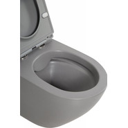 Унитаз подвесной безободковый BelBagno Colorato BB062CHR-GR, серый матовый, Цвет производителя: серый матовый фото 6