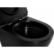 Унитаз подвесной безободковый BelBagno Colorato BB062CHR-MB, чёрный матовый, Цвет производителя: чёрный матовый фото 6