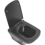 Унитаз подвесной безободковый BelBagno Sela BB3201CHR-MB, чёрный матовый, Цвет производителя: чёрный матовый фото 2