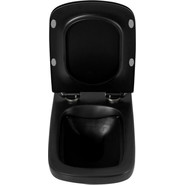 Унитаз подвесной безободковый BelBagno Sela BB3201CHR-MB, чёрный матовый, Цвет производителя: чёрный матовый фото 4