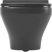 Унитаз подвесной безободковый BelBagno Sela BB3201CHR-MB, чёрный матовый, Цвет производителя: чёрный матовый фото 5