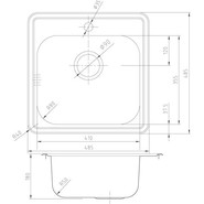 Кухонная мойка Iddis Strit STR48S0i77 0,8 мм, сатин фото 3