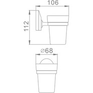 Стакан для зубных щеток Haiba HB1606 фото 2