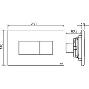 Кнопка смыва Oli Karisma (пневматическая) 641001, белый фото 2