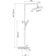 Душевая стойка Gappo G2403-8, белый/хром фото 5