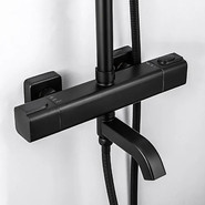 Душевая стойка с термостатом Gappo G2491-6, черный, Цвет производителя: чёрный фото 5