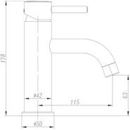 Смеситель для раковины Abber Wasser Kreis AF8110B, чёрный матовый, Цвет производителя: чёрный матовый фото 3