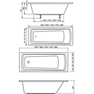 Ванна акриловая Ravak Domino Plus 180x80 см C651R00000, Размер - мм: 1800х800 фото 3