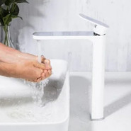 Смеситель для раковины высокий Gappo G1083-82, белый/хром фото 2