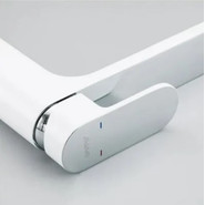 Смеситель для раковины высокий Gappo G1083-82, белый/хром фото 4