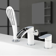 Смеситель для ванны Gappo G1148-8, белый/хром фото 3