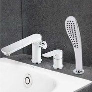 Смеситель для ванны Gappo Noar G1148, белый/хром фото 2