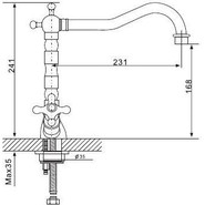 Смеситель для кухни Gappo Sofia G4063-4, бронза фото 5