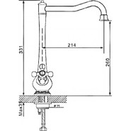 Смеситель для кухни Gappo Tubin G4065-3, красное золото фото 4