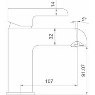 Смеситель для раковины Gappo G1003-8, белый/хром фото 5