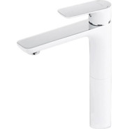 Смеситель для раковины высокий Gappo Noar G1048-2, белый/хром фото 