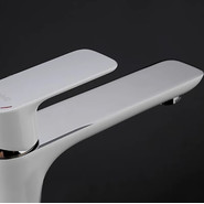 Смеситель для раковины высокий Gappo Noar G1048-2, белый/хром фото 5