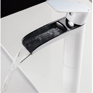 Смеситель для раковины высокий Gappo G1048-31, белый/хром фото 3