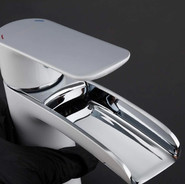 Смеситель для раковины высокий Gappo G1048-31, белый/хром фото 5