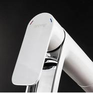 Смеситель для раковины высокий Gappo G1048-31, белый/хром фото 6