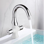 Смеситель для раковины Gappo Stella G1049, белый/хром фото 2