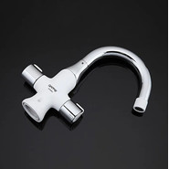 Смеситель для раковины Gappo Stella G1049, белый/хром фото 3