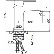 Смеситель для раковины Gappo G1068, белый/хром фото 2