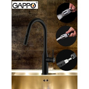 Смеситель для кухни Gappo G4398-46, черный фото 2