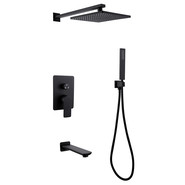 Душевая система для ванны Abber Weiss Insel AF8017B, черный матовый фото 