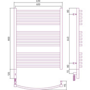 Полотенцесушитель электрический Сунержа Аркус 3.0 П15 800x600 мм 00-5704-8060 L фото 6