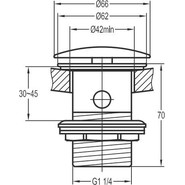 Донный клапан Cezares ECO-SAT-BORO, брашированное золото фото 3