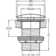 Донный клапан Cezares ECO-SC-BORO, брашированное золото фото 3