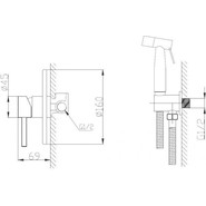 Набор для гигиенического душа BelBagno ETNA-SET-HGN-IN, сатин фото 2