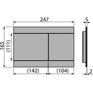 Кнопка смыва Alcaplast Flat FUN-BRASS, нержавеющая сталь, цвет латунь фото 3