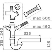 Арматура для измельчителя Omoikiri NA-01 4956655, серый фото 3